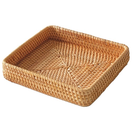 Rattan serving tray square - rattan,