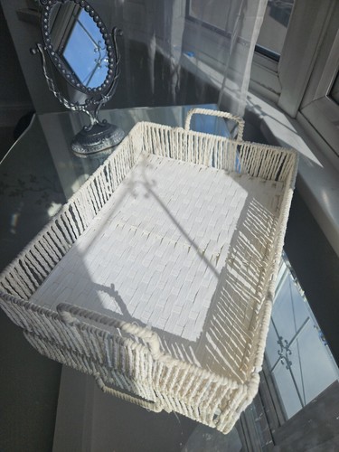 Off white wicker storage - white,