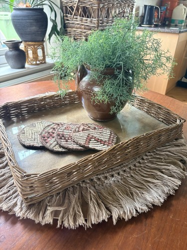 Vintage rustic wicker with - vintage,