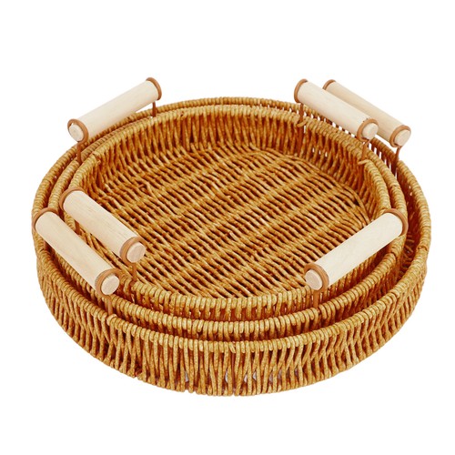 3pcs woven storage - 3pcs, basket