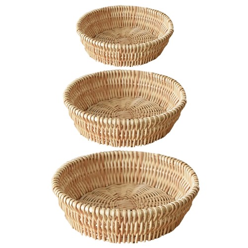 Wicker woven basket bread tray - basket,