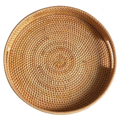 Round rattan tray hand - tray,,