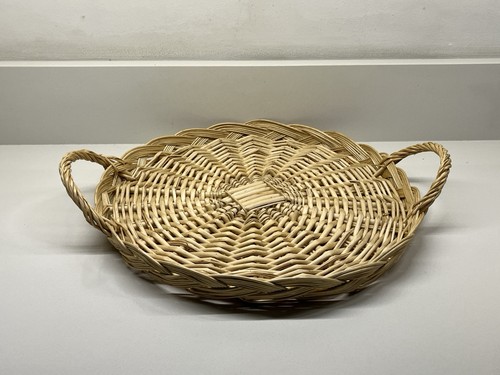 Vintage wicker tray - vintage,