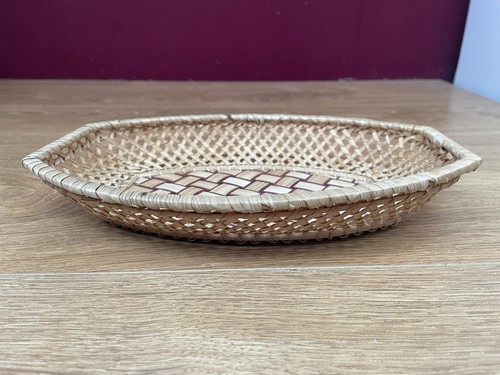 Vintage wicker serving tray - serving,