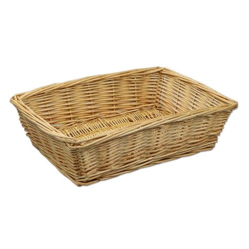 Wicker storage basket tray - basket,