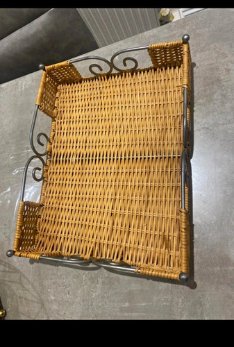 Rectangular wicker metal - &,
