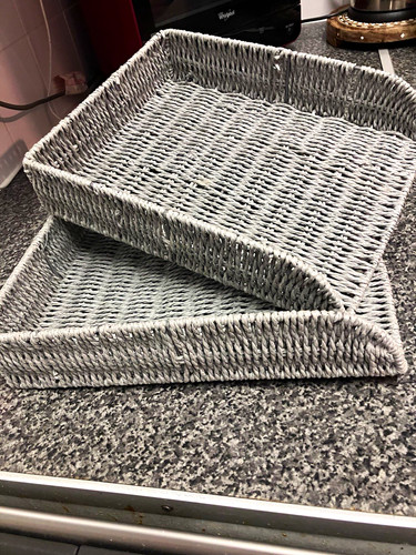 Set large grey wicker - 2,