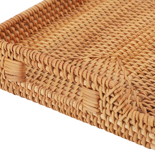 Wicker serving tray hand - serving, woven
