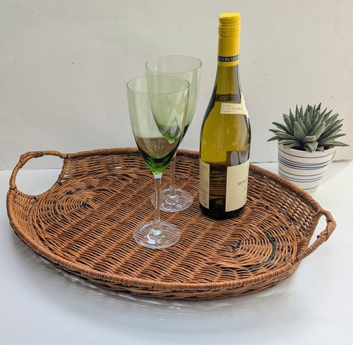 Large oval wicker vintage - wicker,
