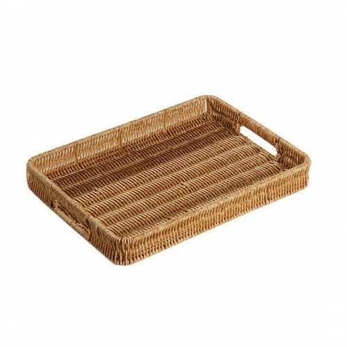 Handwoven tray basket shallow - handwoven,