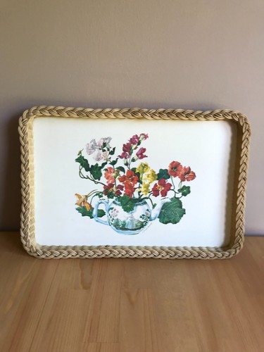 Vintage floral wicker style - floral,