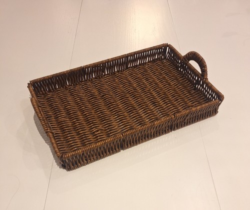 Wicker effect large basket - wicker,