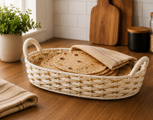 Large oval wicker serving - wicker,