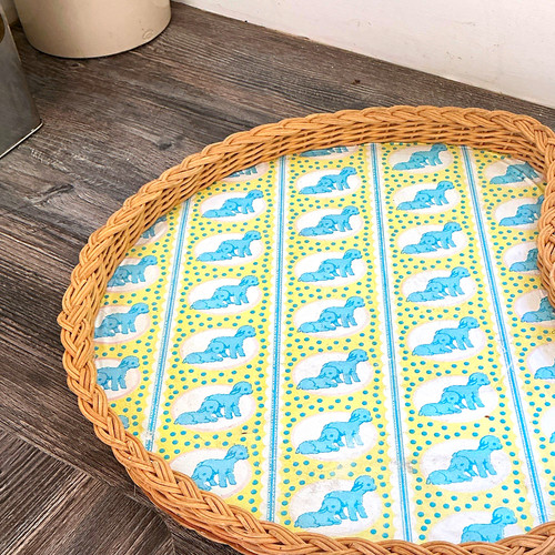 Vintage wicker tray - wicker,