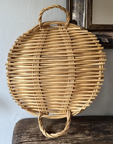 Vintage wicker woven - woven, round