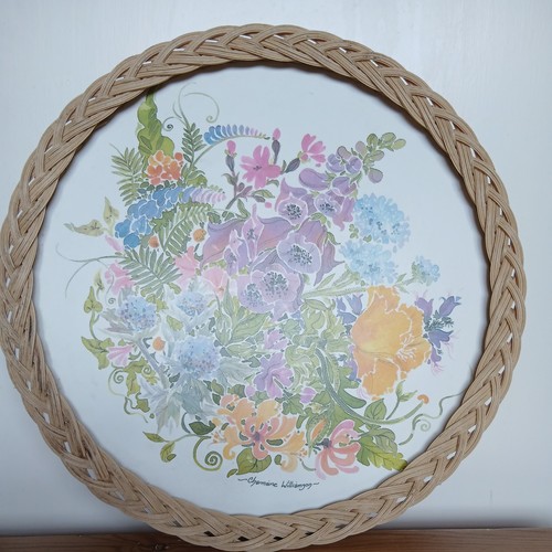 Smit vtg wicker tray - smit,