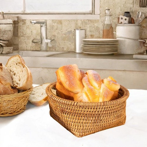 Wicker bread basket round - basket,