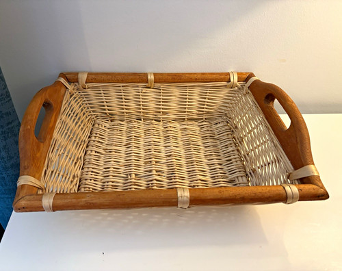 Vintage rectangular wicker - rectangular,