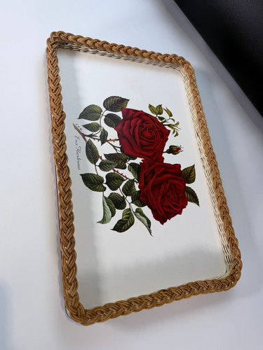 Wicker serving tray brown - wicker,
